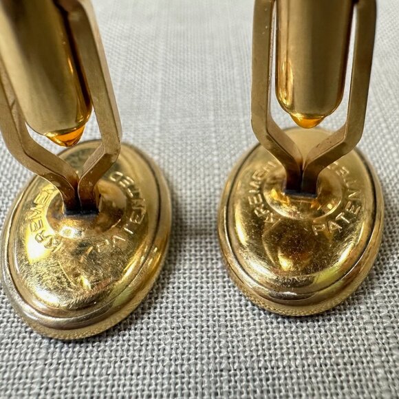 Vintage Krementz Gold Plated "C" Monogrammed Cuff Links in Box - Picture 7 of 12